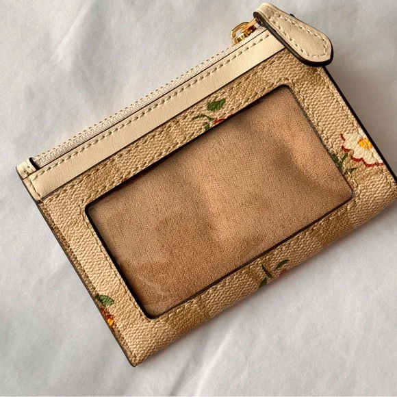 NWT Coach Mini Skinny ID Case in Signature Canvas and Nostalgic Ditsy Print - Picture 7 of 7